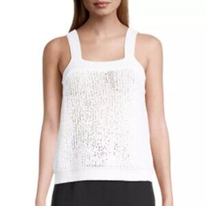 ✂️🏷️ NWT - MISOOK Crochet Knit Square Neck Sleeveless Sweater Tank